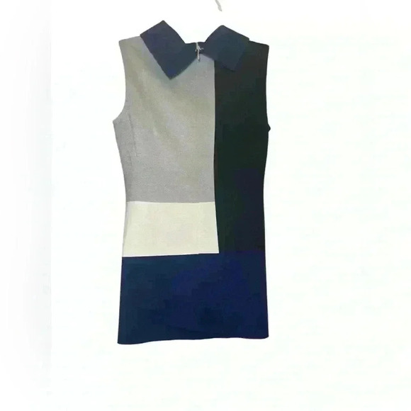 St. John Knit Wool Blend Colorblock Sleeveless Cowl Neck Sweater Top Size M - Picture 3 of 6